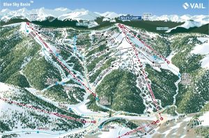 Maps & Flags | Vail Blue Sky Basin Ski Trail Map Mural Maps & Flags Maps & Flags