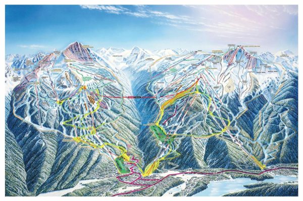 Maps & Flags | Whistler Blackcomb Ski Trail Map Wall Mural Maps & Flags Maps & Flags