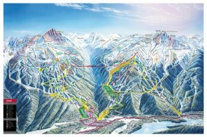 Maps & Flags | Whistler Blackcomb Ski Trail Map With Legend Wall Mural Maps & Flags Maps & Flags