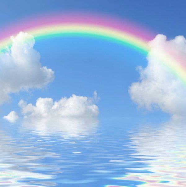 Nature | Blue Sky And Rainbow Over Water Wall Mural Nature Nature