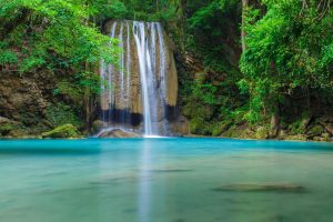 Nature | Clear Erawan Waterfall Kanchanaburi, Thailand Wallpaper Mural Nature Nature