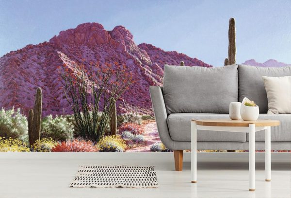 Nature | Desert In Bloom Mural Wallpaper Landscapes & Scenic Landscapes & Scenic