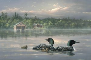 Nature | Passing Storm Loons Wallpaper Mural Animals Animals