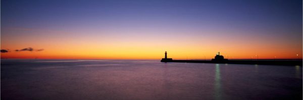 Nature | Silhouette Of A Lighthouse Wall Mural Beach & Tropical Beach & Tropical