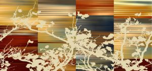 Panoramic | Asian Blossoms – Tan Mural Wallpaper Art & Graphics Art & Graphics