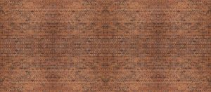 Panoramic | Grunge Red Bricks Panoramic Wall Mural Panoramic Panoramic