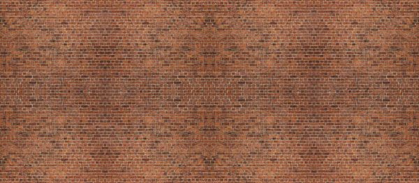 Panoramic | Grunge Red Bricks Panoramic Wall Mural Panoramic Panoramic