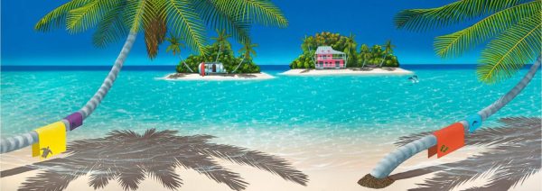 Panoramic | Guest Houses Wall Mural Beach & Tropical Beach & Tropical