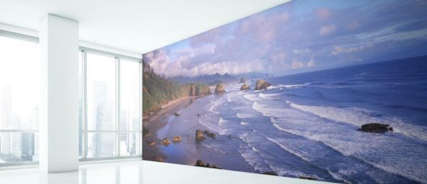 Panoramic | Seascape Cannon Beach Wall Mural Beach & Tropical Beach & Tropical