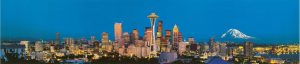 Panoramic | Seattle, Washington Wall Mural City & Skyline City & Skyline