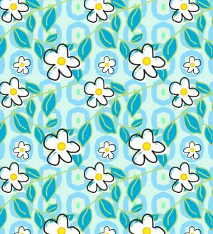 Patterns | Daisies on Blue Wallpaper Colors Colors