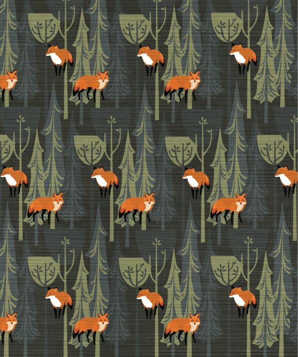 Patterns | Fox Mix Mural Wallpaper Colors Colors