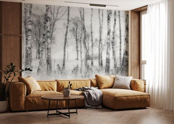 Seasonal | Black And White Trees Wall Mural Seasonal Seasonal