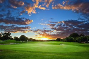 Seasonal | Sunset Over Golf Course Wall Mural Seasonal Seasonal