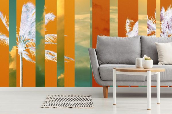 Seasonal | Tropical Stripes Wallpaper Mural Beach & Tropical Beach & Tropical