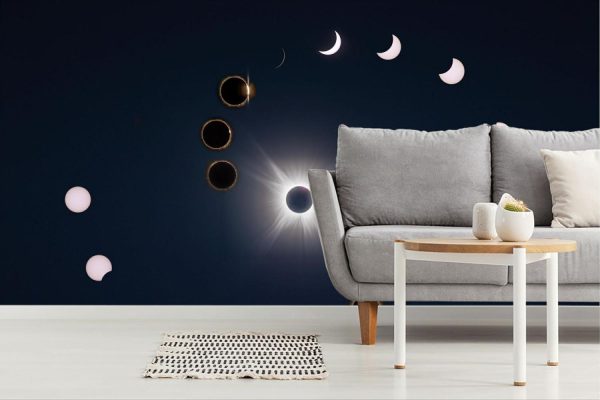 Space | 2024 Eclipse Earth Shine Wall Mural Space Space