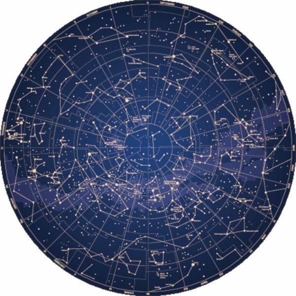 Space | Detailed Map Of Constellations Wallpaper Mural Space Space