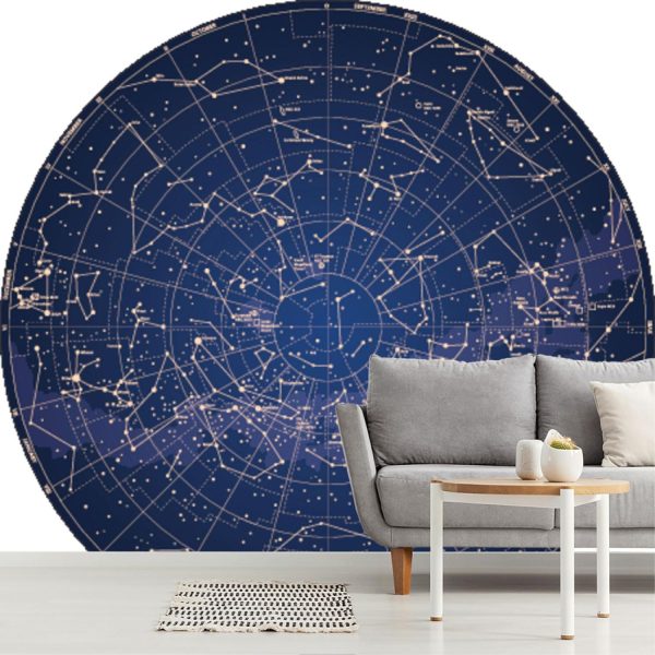 Space | Detailed Map Of Constellations Wallpaper Mural Space Space