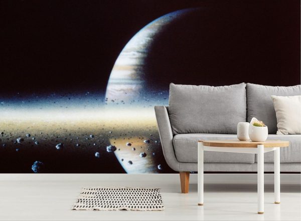 Space | Electric Fields Of Saturn’s Rings Wall Mural Space Space