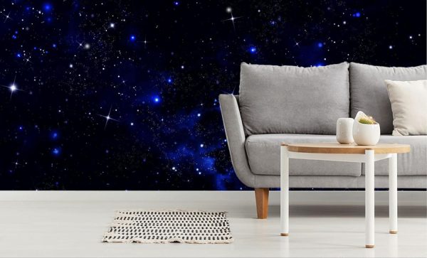 Space | Glowing Stars In Outer Space Mural Wallpaper Space Space