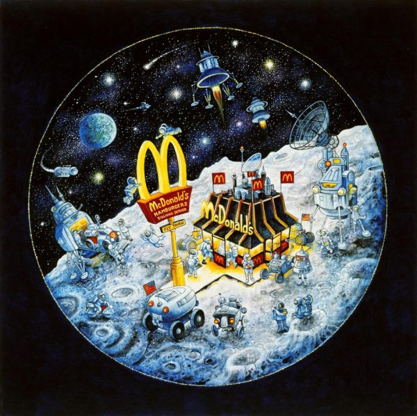 Space | McDonald’s In Space Mural Wallpaper Space Space