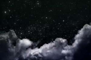 Space | Night Sky with Clouds and Stars Wallpaper Mural Space Space