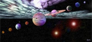 Space | Our Solar System Mural Wallpaper Panoramic Panoramic