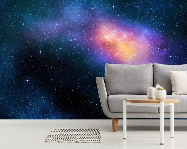 Space | Pink Space Burst Mural Wallpaper Space Space