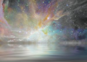 Space | Quiet Waters and Starry Sky Mural Wallpaper Space Space