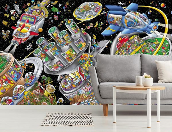 Space | Space Colony Wallpaper Mural Art & Graphics Art & Graphics