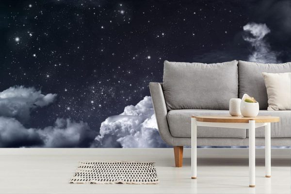 Space | Starry Night Clouds Wallpaper Mural Space Space