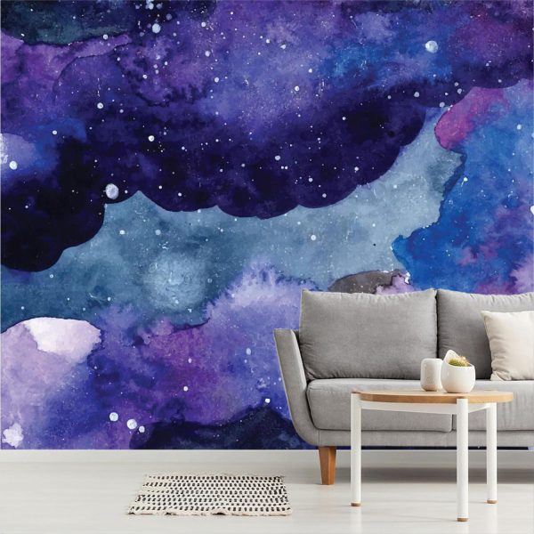 Space | Starry Sky Watercolor Wall Mural Space Space