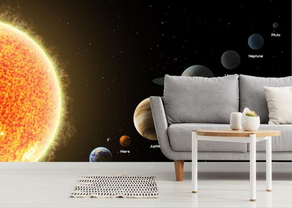 Space | The Solar System Mural Wallpaper Space Space