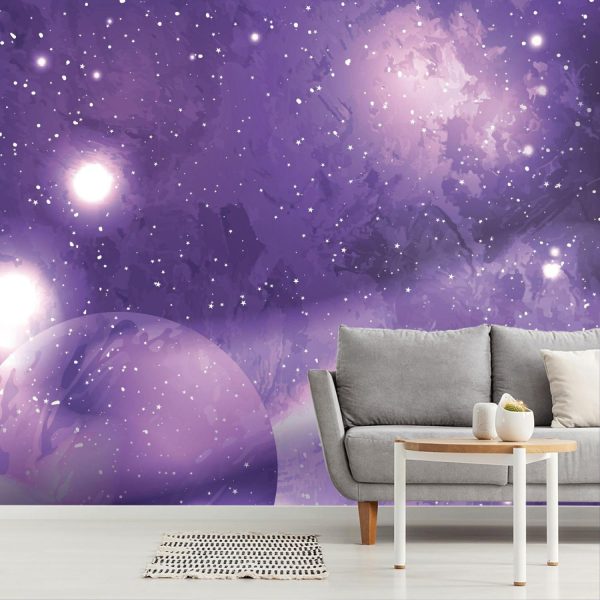 Space | Ultra Violet Galaxy Mural Wallpaper Space Space