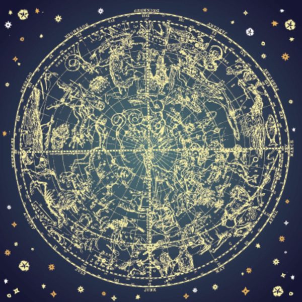 Space | Vintage Zodiac Constellations Wall Mural Space Space