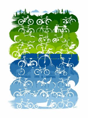 Sports | 30 Bikes Wall Mural Sports Sports