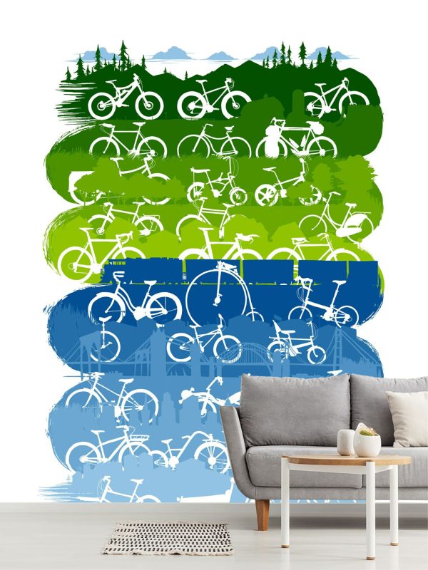 Sports | 30 Bikes Wall Mural Sports Sports