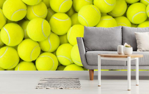 Sports | Large Stack Of Tennis Balls Wallpaper Mural Kids Rooms Kids Rooms