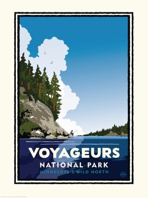 Sports | National Parks Voyageurs Fishing Mural Wallpaper Sports Sports