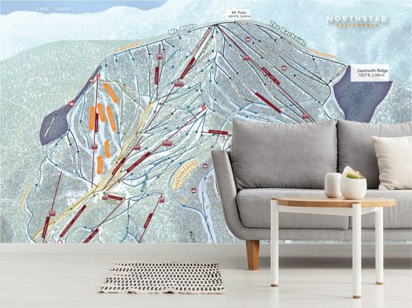 Sports | Northstar Ski Trail Map Wall Mural Maps & Flags Maps & Flags