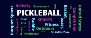 Sports | Pickleball Word Collage Mural Wallpaper Sports Sports