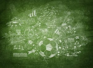 Sports | Soccer Blackboard Mural Wallpaper Colors Colors