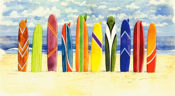 Sports | Surfboards Wallpaper Mural Beach & Tropical Beach & Tropical