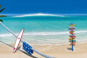 Sports | Surfin USA Wall Mural Beach & Tropical Beach & Tropical