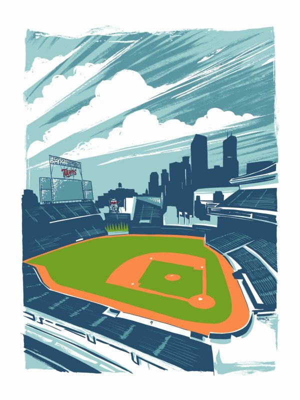 Sports | Target Field Wallpaper Mural Architectural Architectural