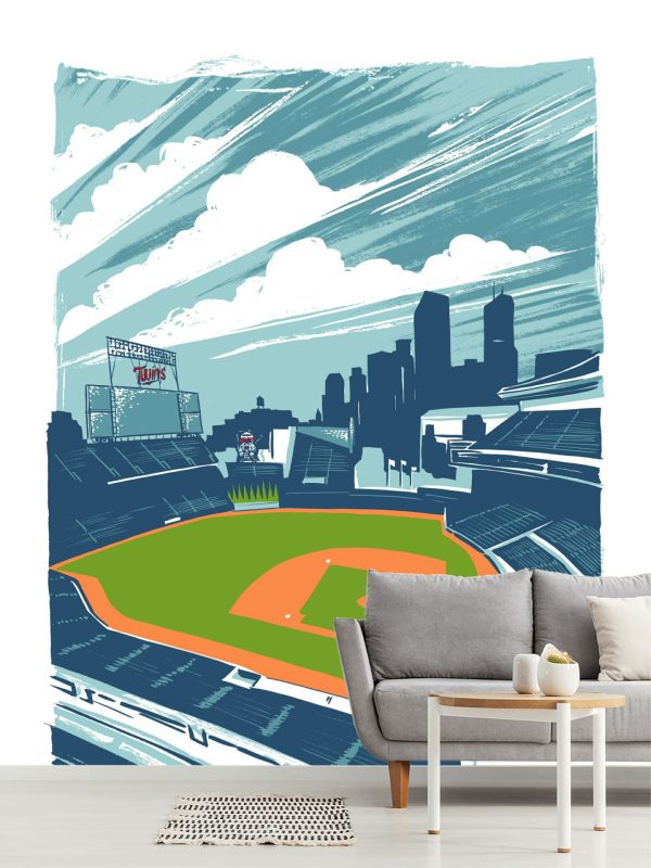 Sports | Target Field Wallpaper Mural Architectural Architectural