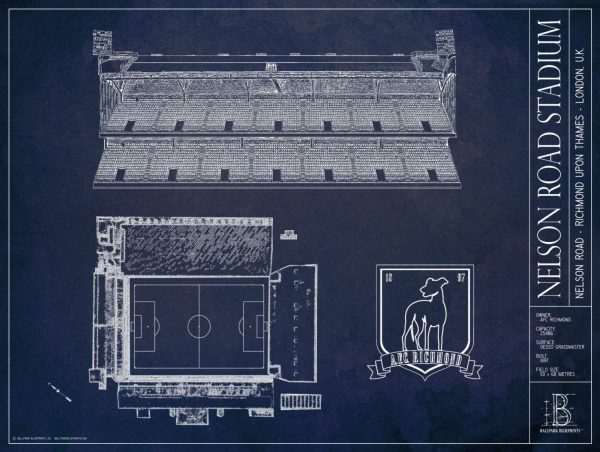 Sports | Ted Lasso’s Nelson Road Stadium Blueprint Wallpaper Mural Sports Sports