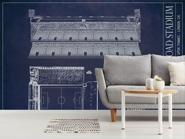 Sports | Ted Lasso’s Nelson Road Stadium Blueprint Wallpaper Mural Sports Sports