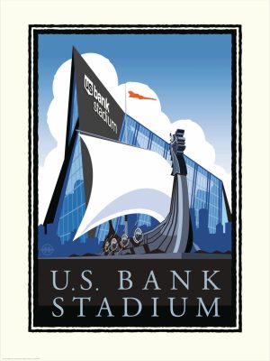 Sports | US Bank Stadium Wall Mural Architectural Architectural