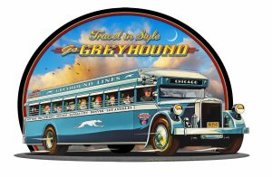 Styles | 1930’s Greyhound Bus Wall Mural Art & Graphics Art & Graphics